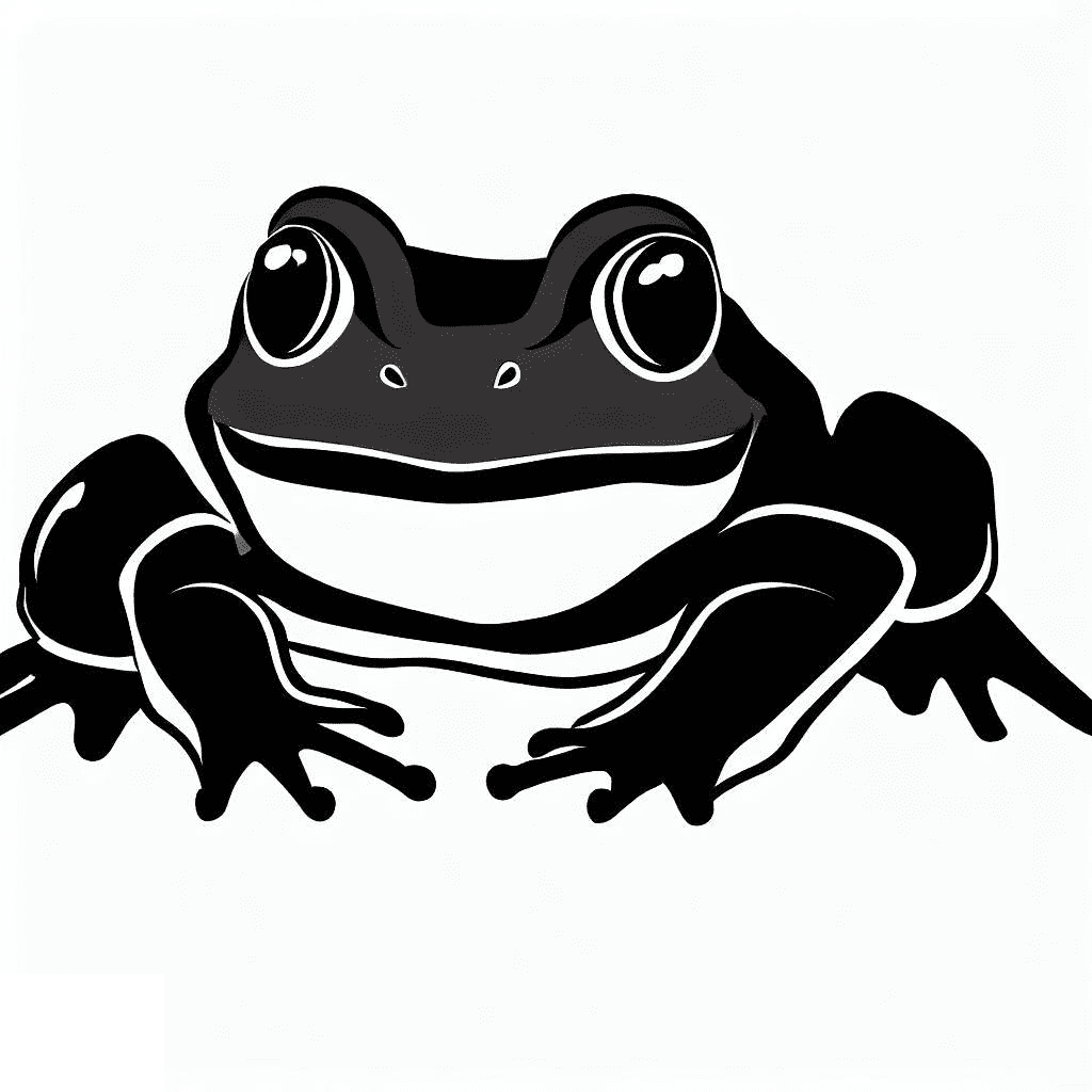 Free Toad Clipart Black and White
