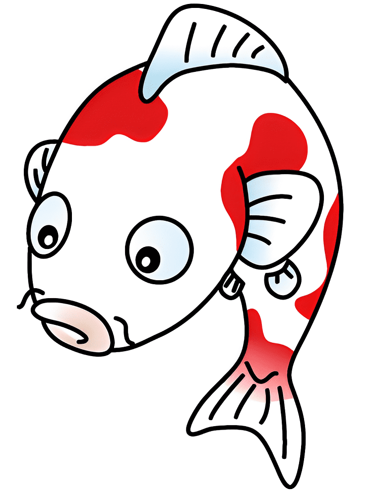 Funny Koi Fish Clipart