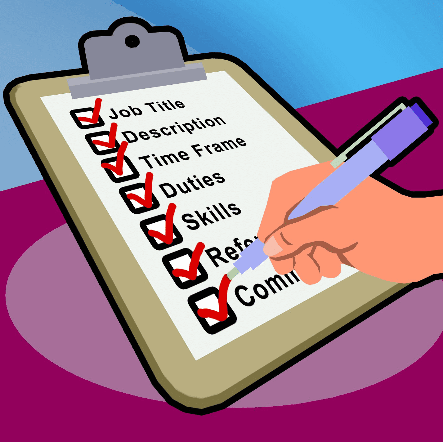 Job Checklist Clipart