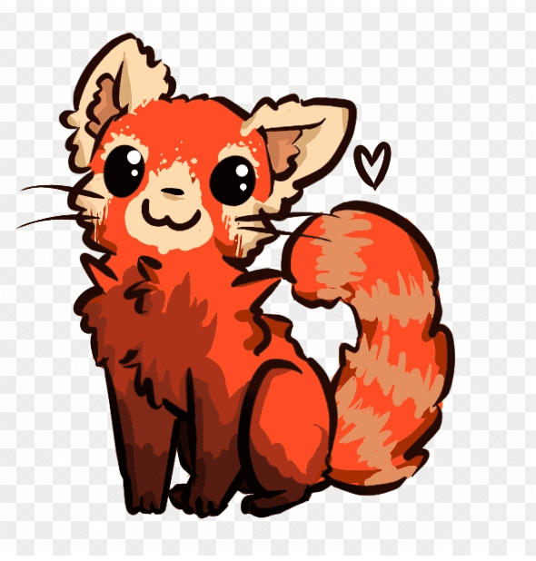 Kawaii Red Panda Clipart