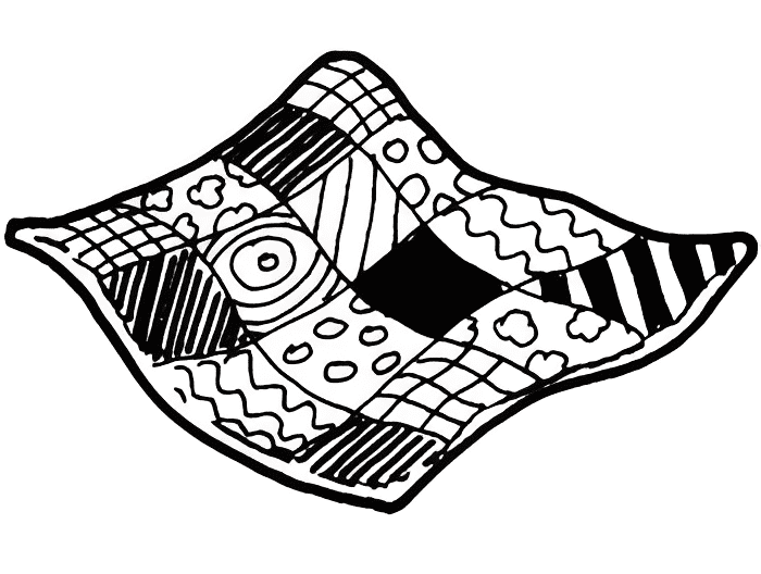 Quilt Clipart Black and White