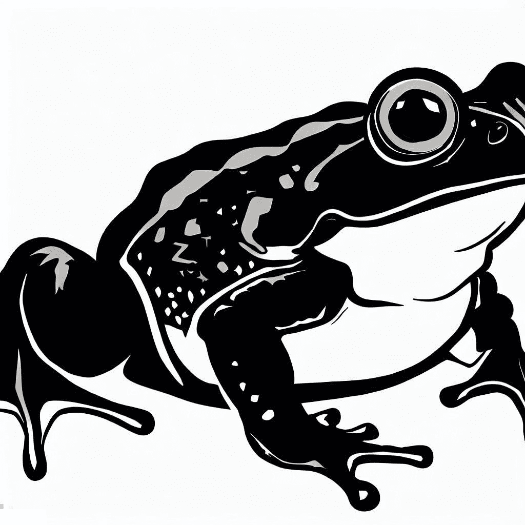 Toad Clip Art Black and White
