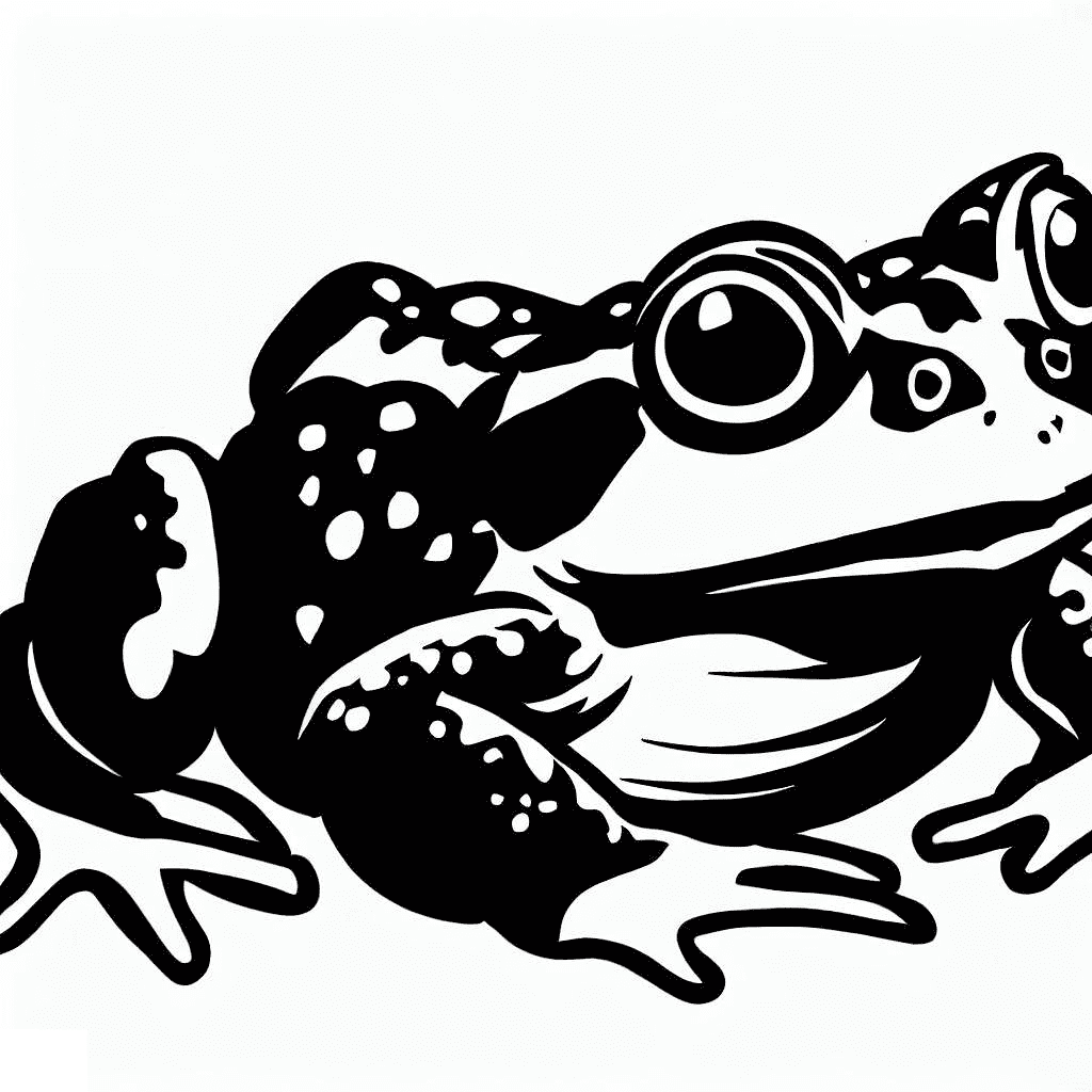 Toad Clipart Black and White Png