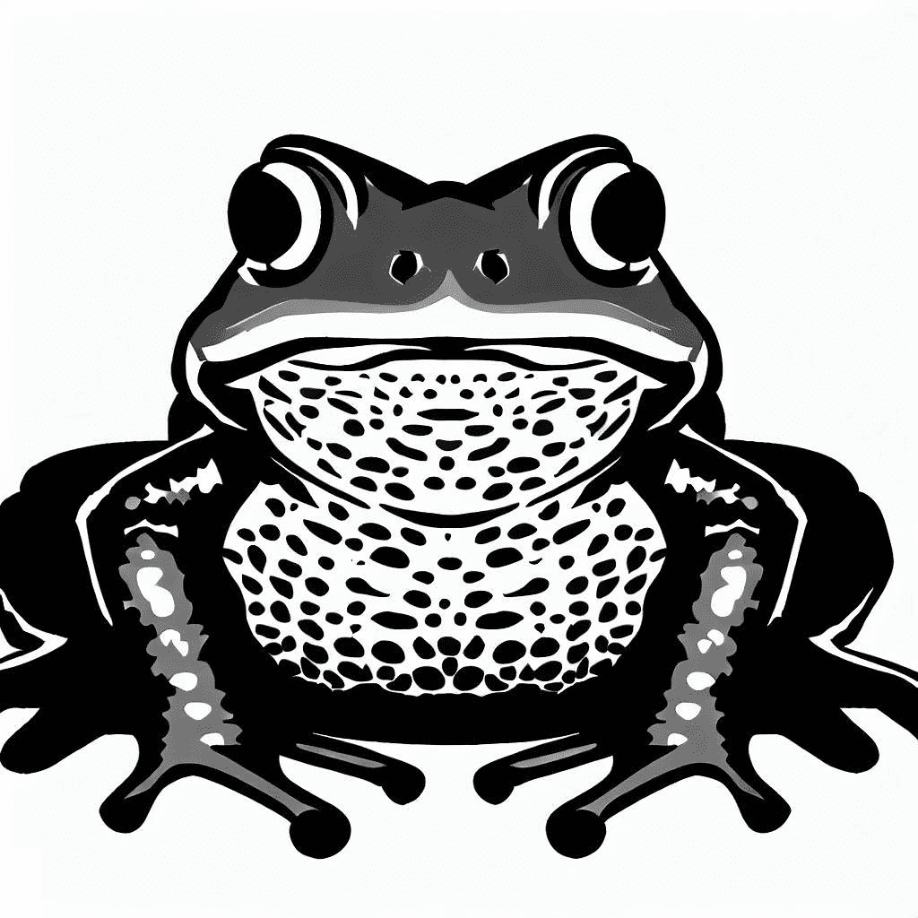 Toad Clipart Png Black and White