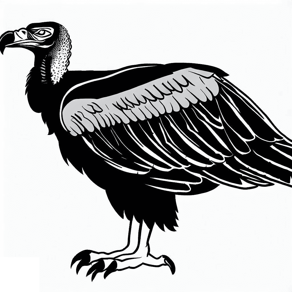 Vulture Clip Art Black and White