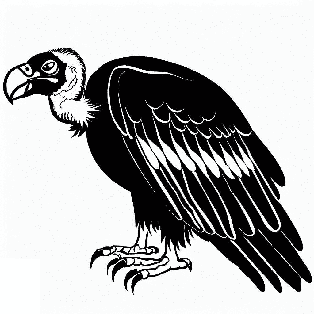 Vulture Clipart Black and White Png