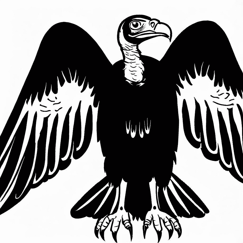 Vulture Clipart Png Black and White