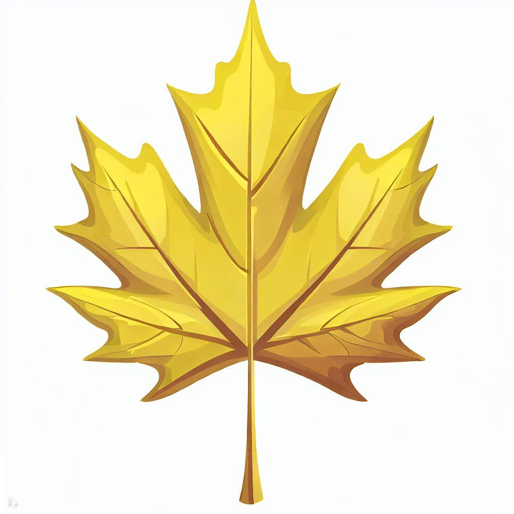 Yellow Maple Leaf Clipart Image