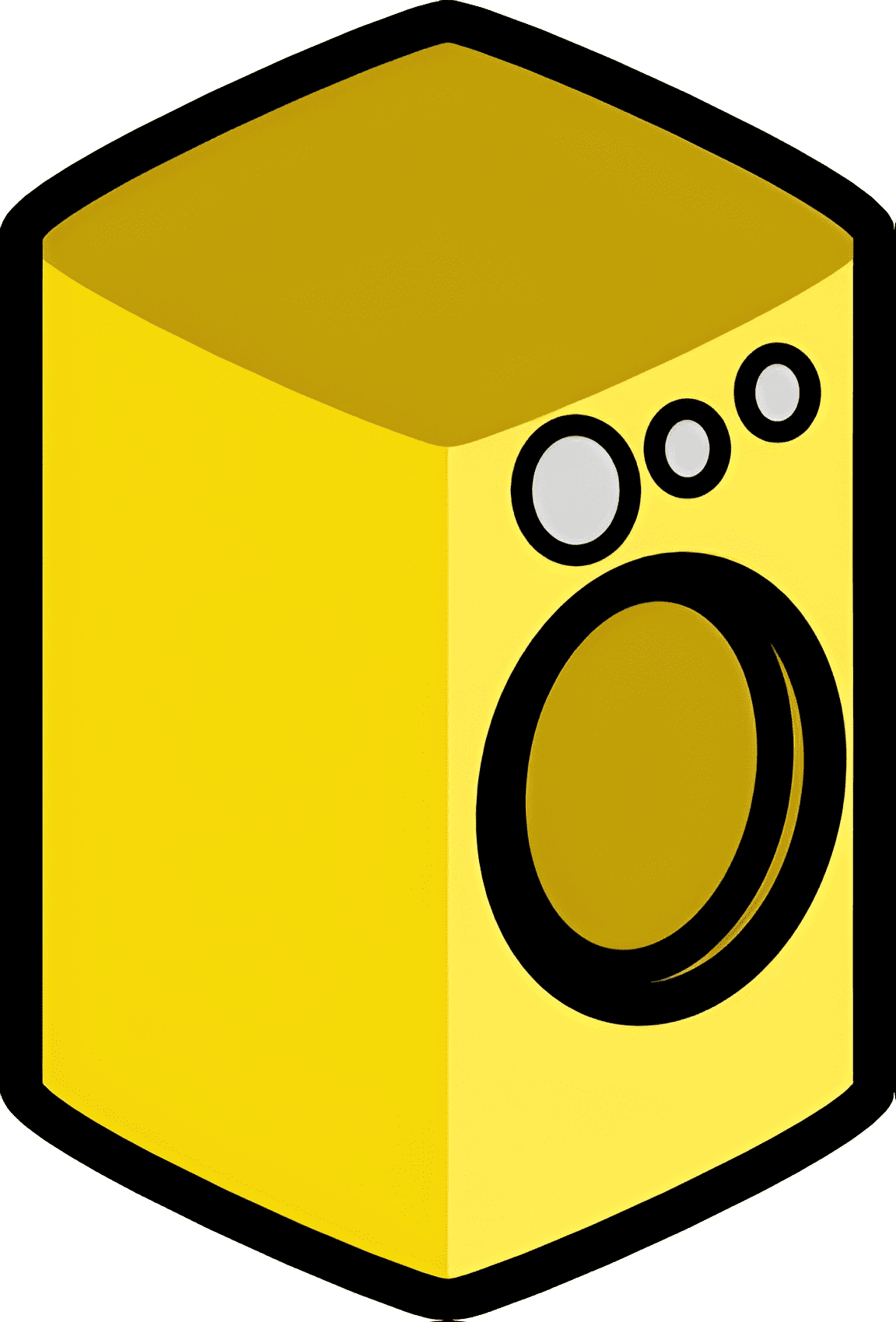 Yellow Washing Machine Clipart