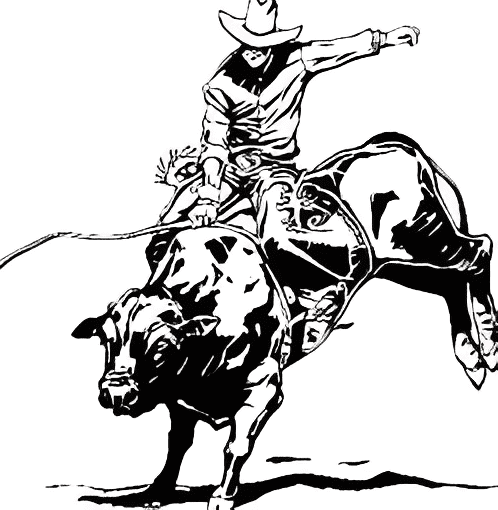 Rodeo Clipart Black and White