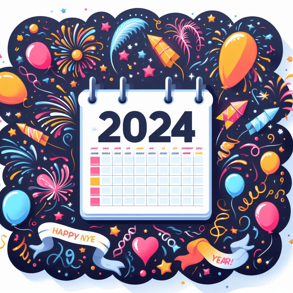 Happy New Year 2024 Clipart For Free