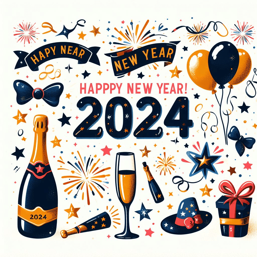 Happy New Year 2024 Clipart Free Images
