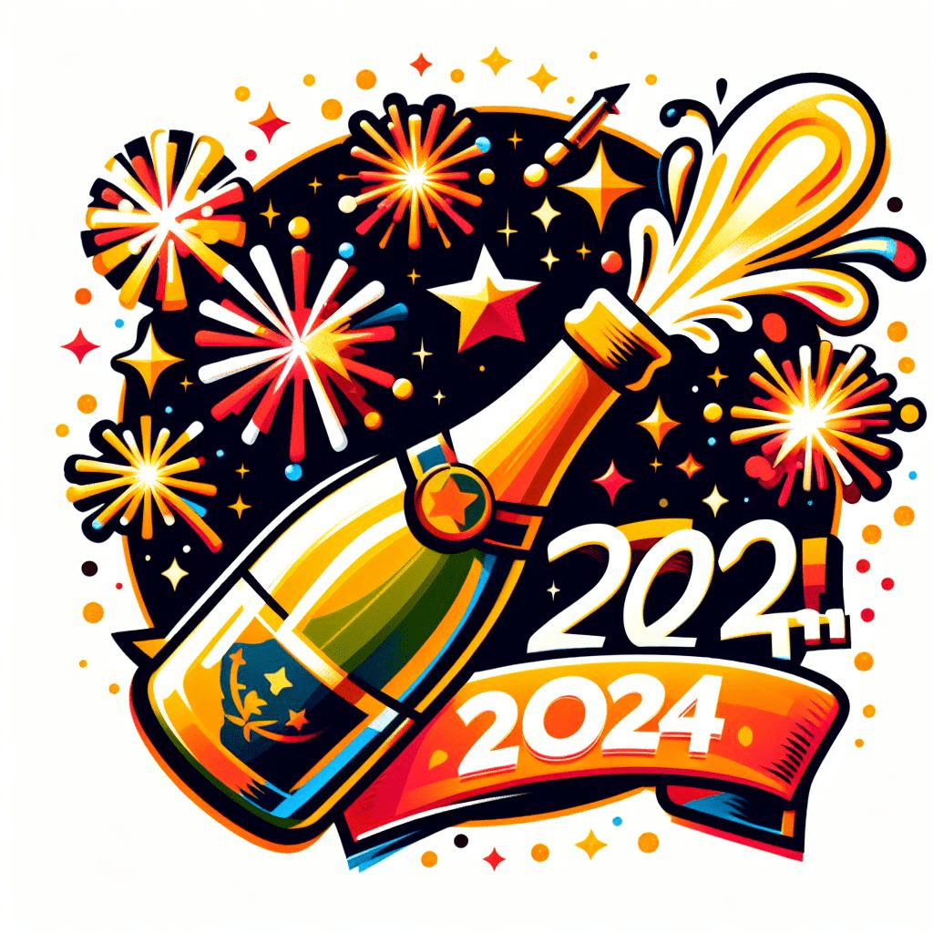 Happy New Year 2024 Clipart Free Picture