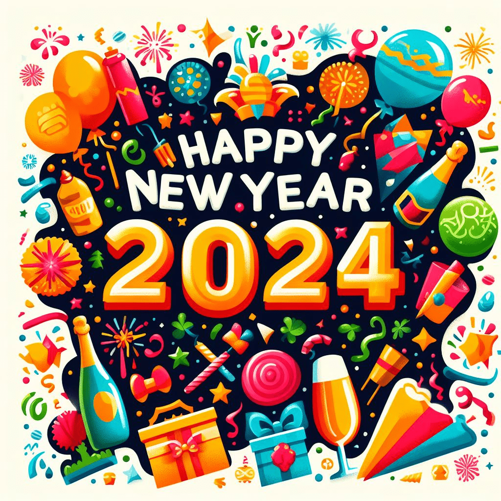 Happy New Year 2024 Clipart Images
