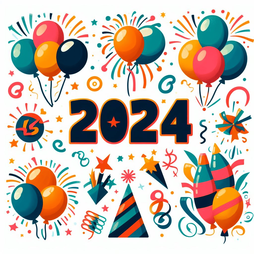 Happy New Year 2024 Clipart Pictures