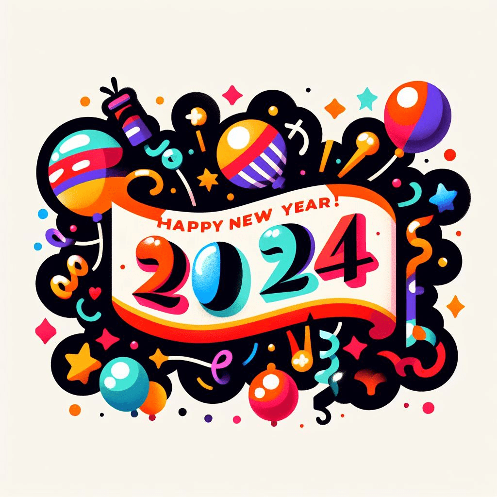 Happy New Year 2024 Clipart Png Photo