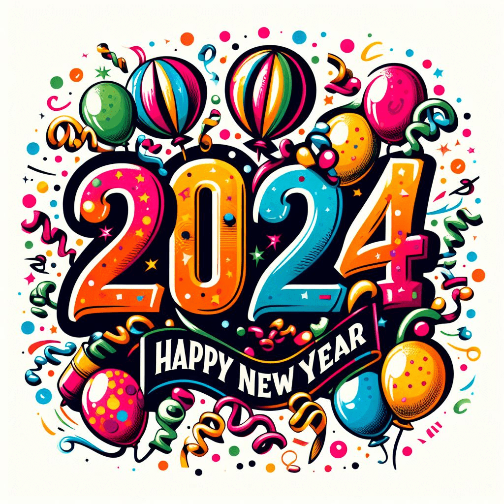 Happy New Year 2024 Png Clipart