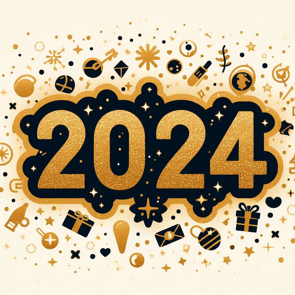 New Year 2024 Clipart Image