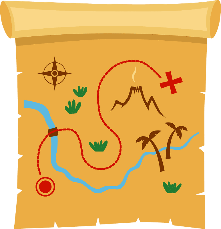 Treasure Map Clipart Transparent Background