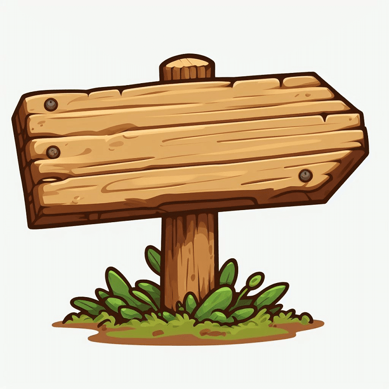 Clipart Wooden Sign
