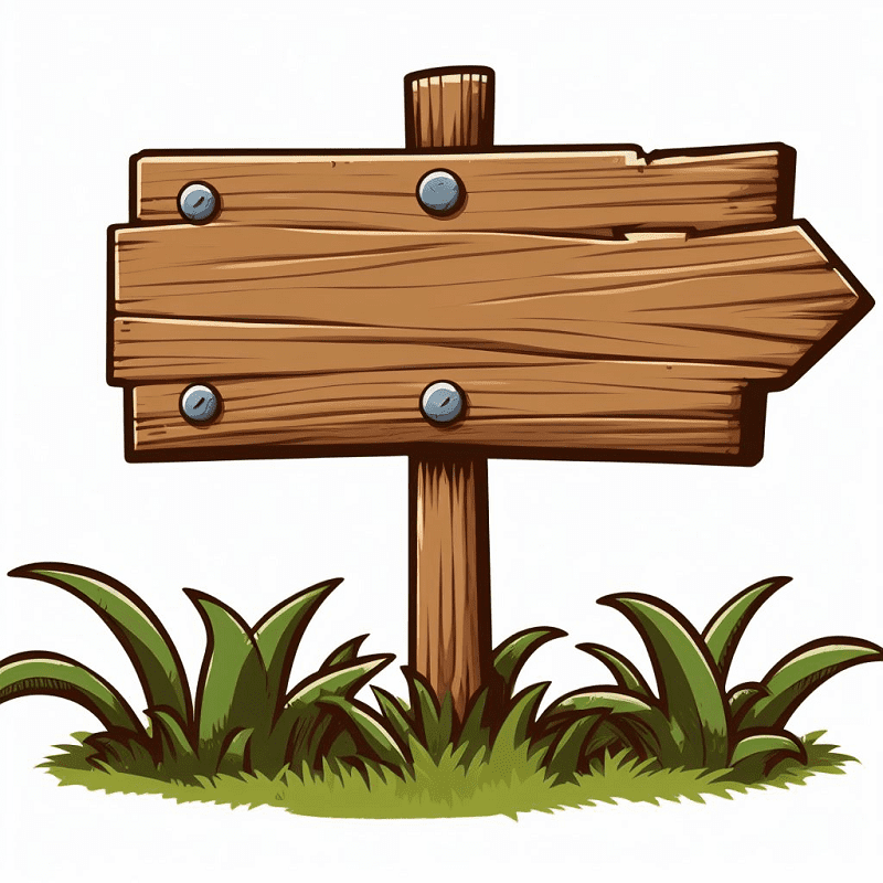 Clipart of Wooden Sign