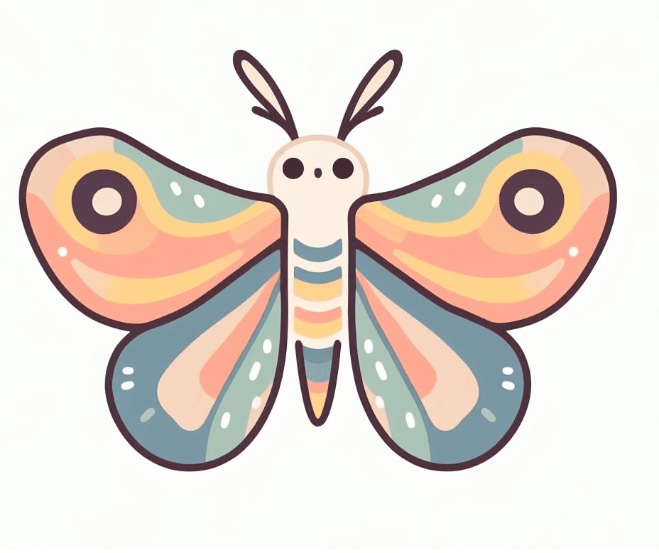 Cute Moth Clipart
