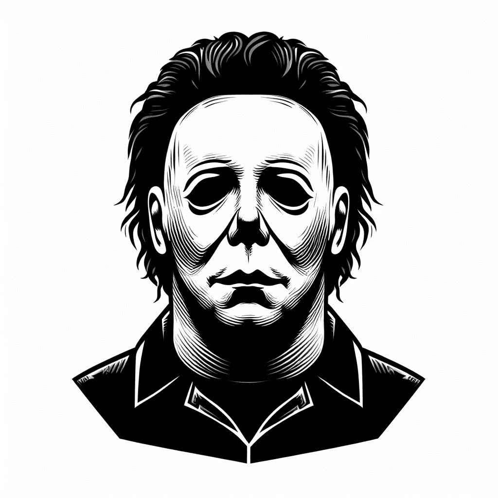 Michael Myers Clipart Black and White