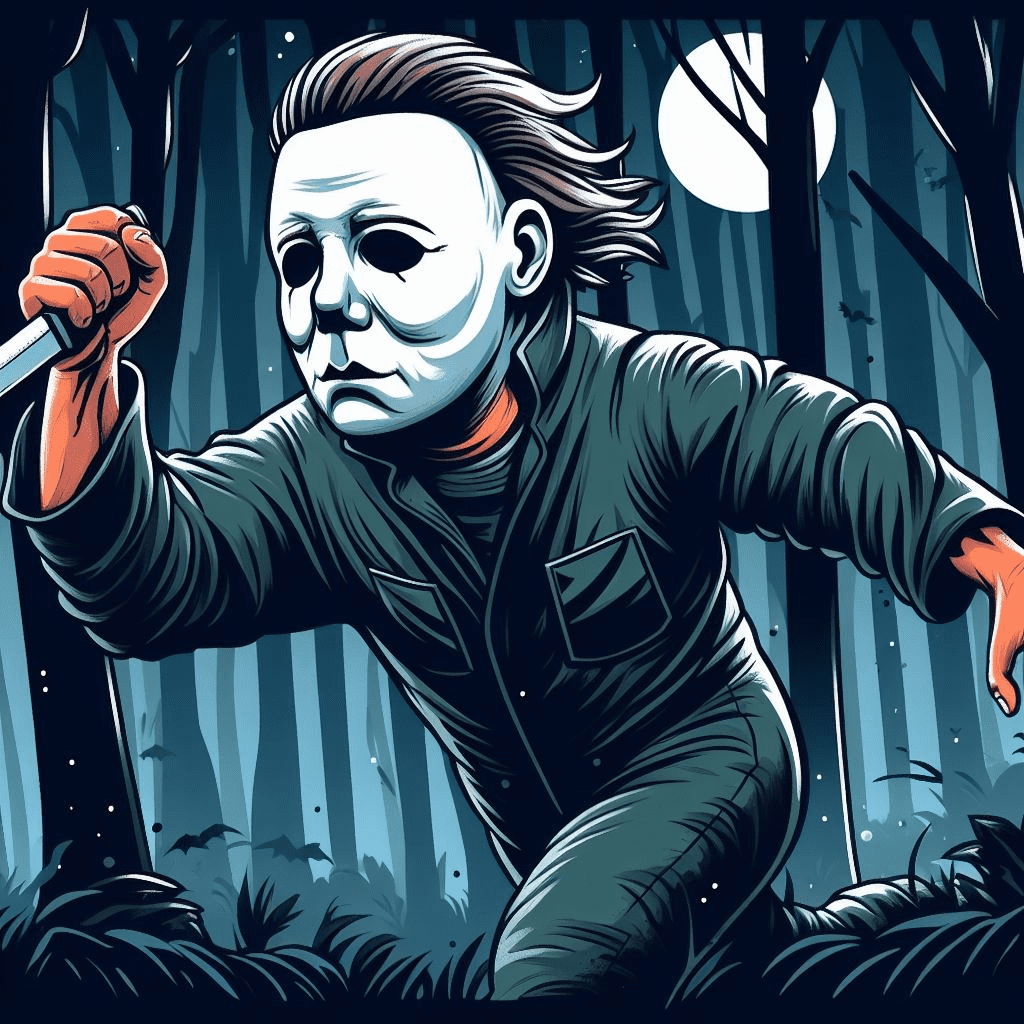 Michael Myers in the Forest Clipart