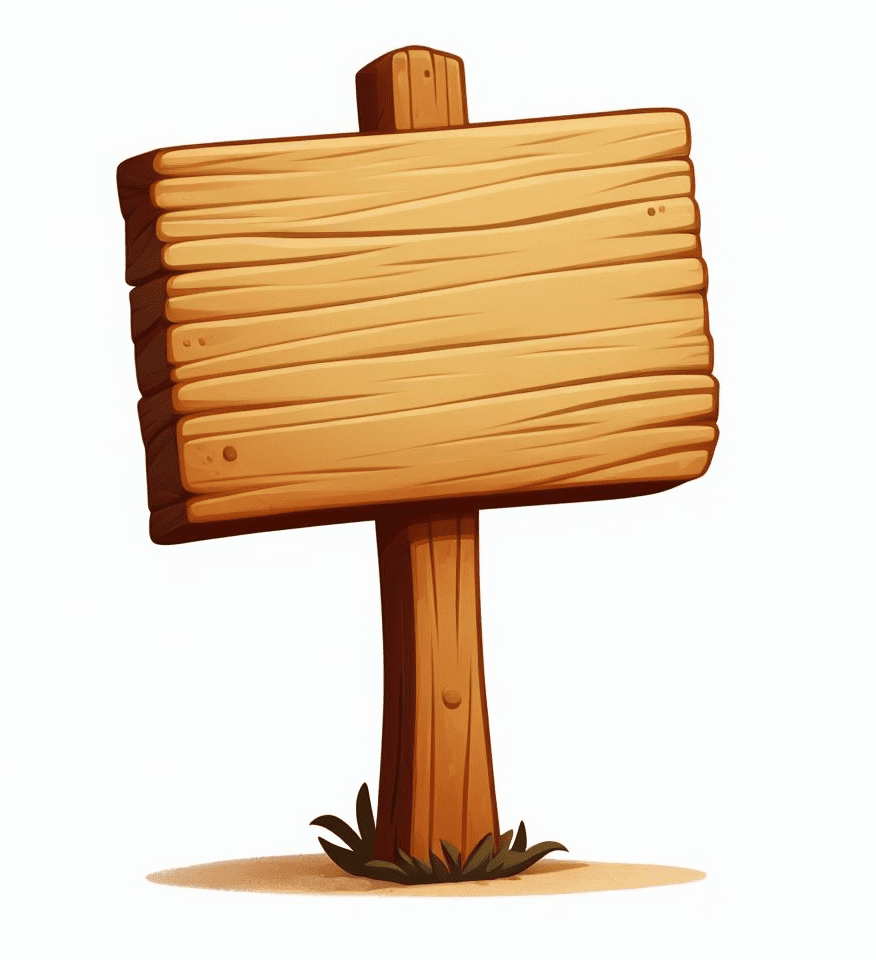 Wooden Sign Clipart Image