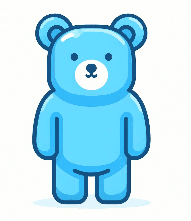 Blue Gummy Bear Clipart