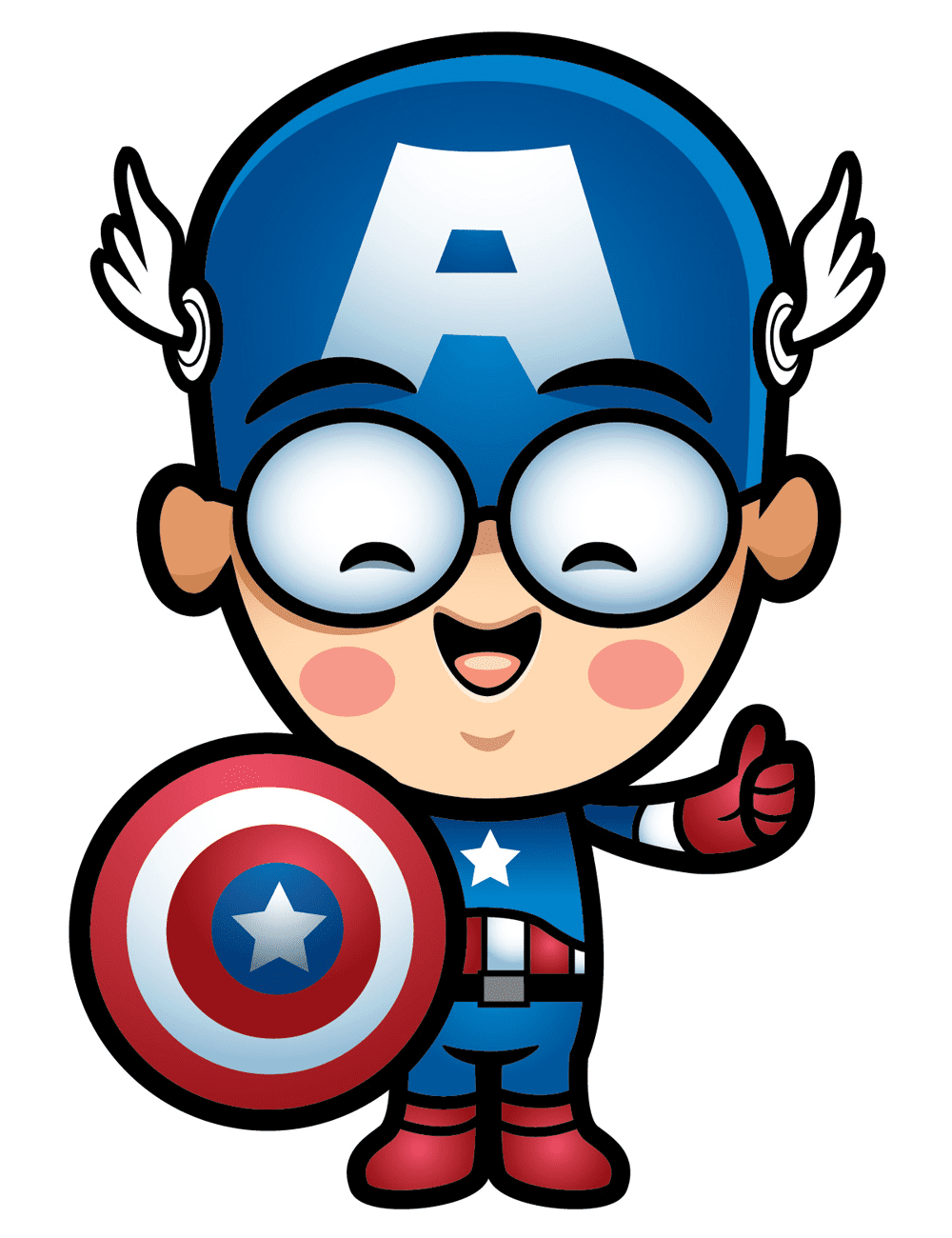 Captain America Clipart Cute