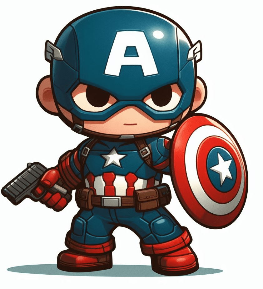 Captain America Cute Clipart