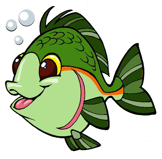 Cartoon Bass Fish Clipart