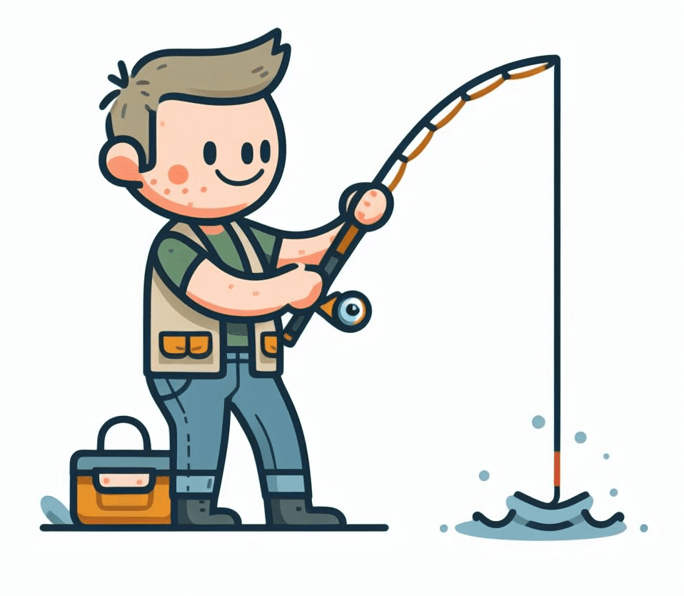 Cartoon Fishing Man Clipart