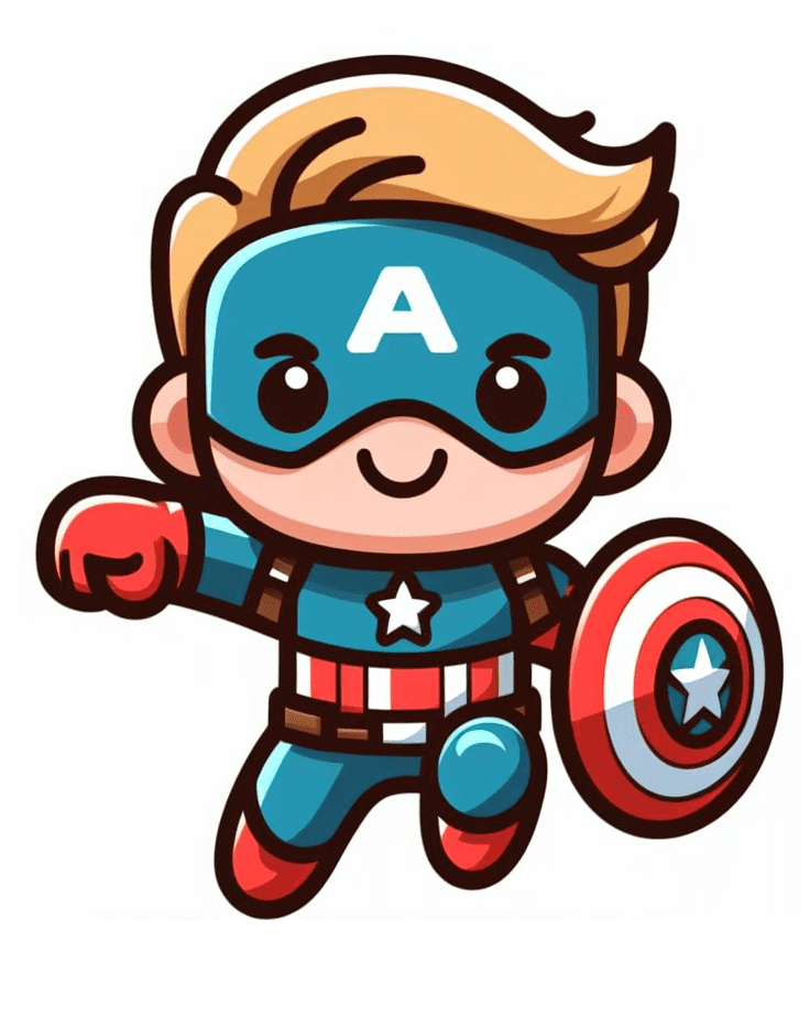 Cute Captain America Clip Art