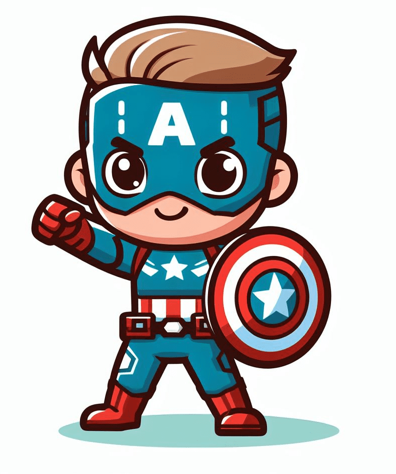 Cute Captain America Clipart Png