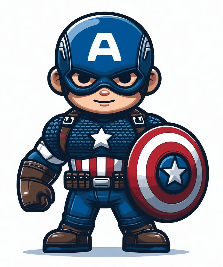 Cute Captain America Clipart
