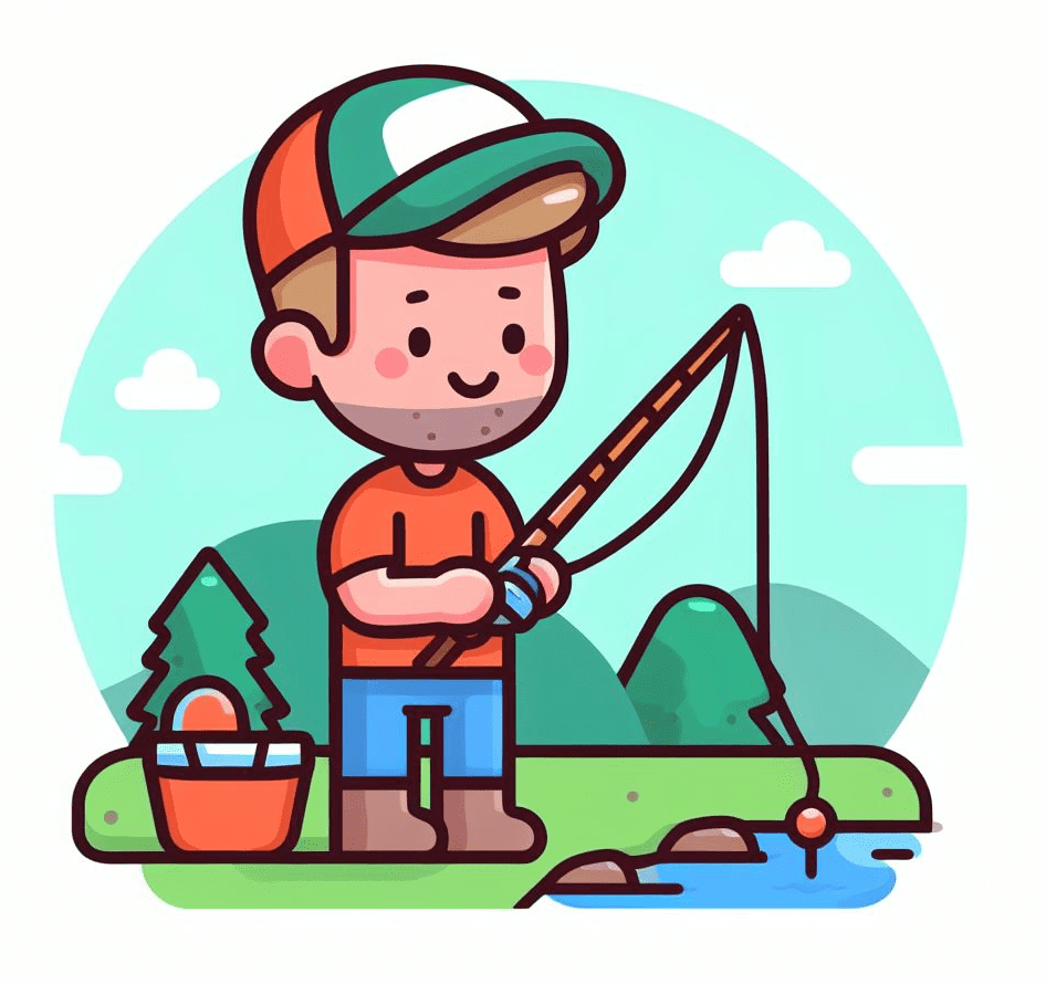 Cute Fishing Clipart