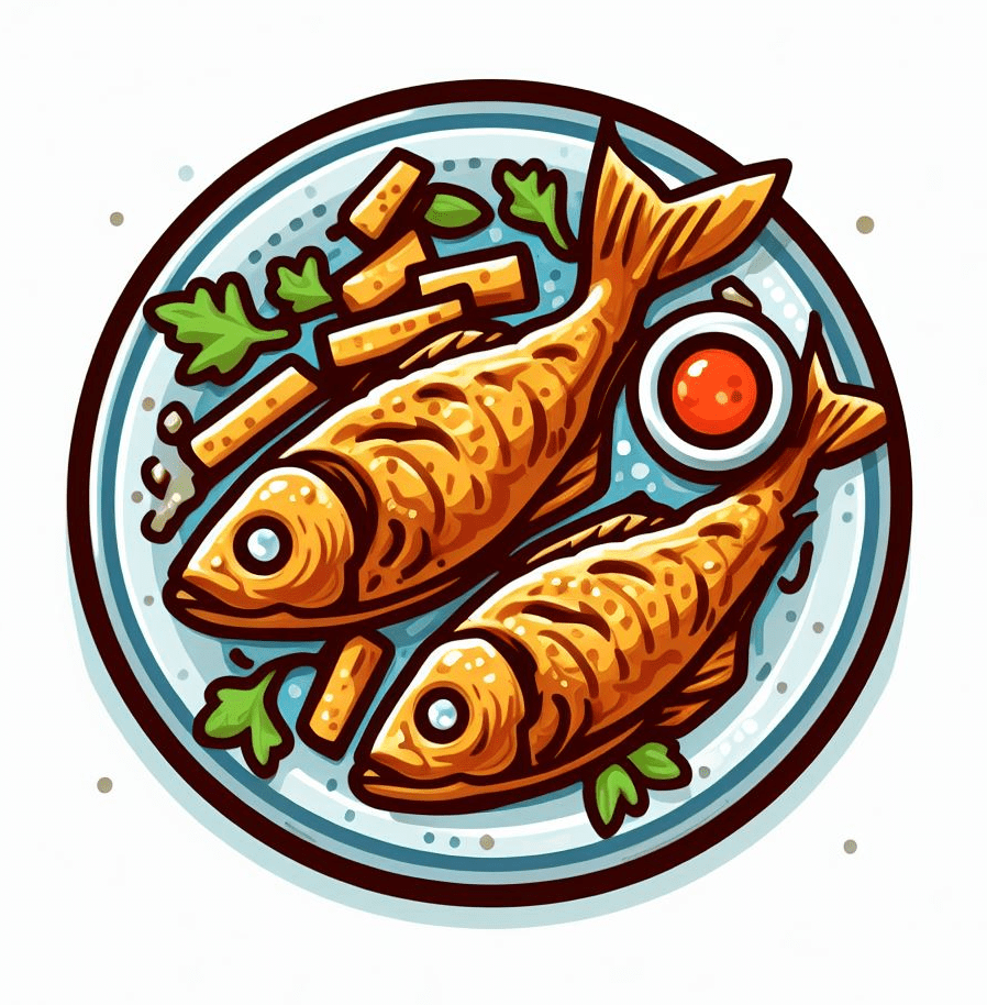 Delicious Fish Fry Clipart