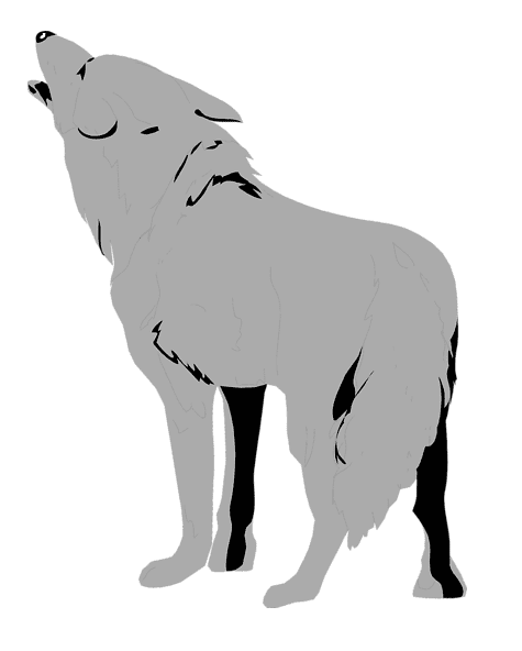 Howling Coyote Clipart