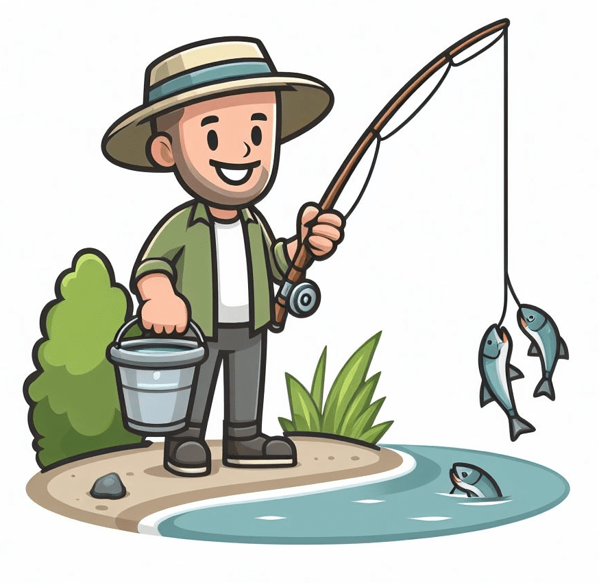 Man Fishing Clipart
