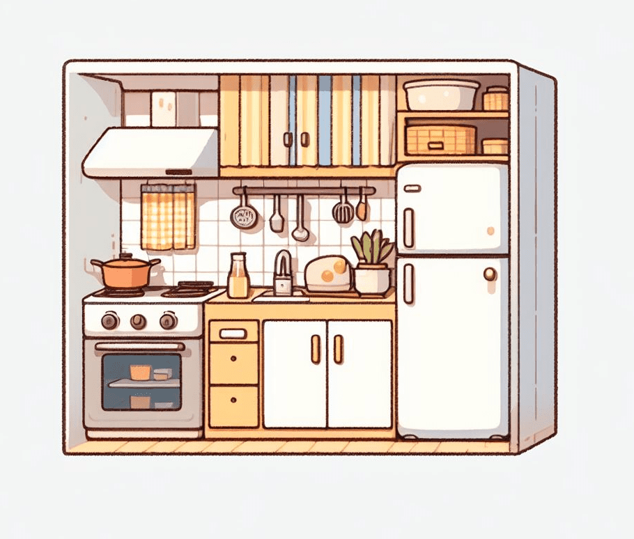 Small Kitchen Clipart