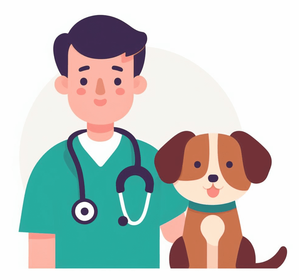 Veterinarian and Dog Clipart