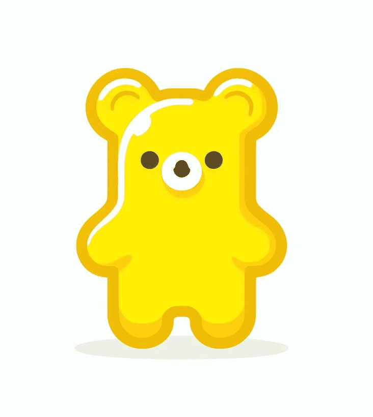 Yellow Gummy Bear Clipart