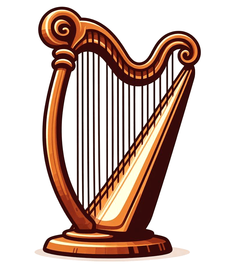 Beautiful Harp Clipart