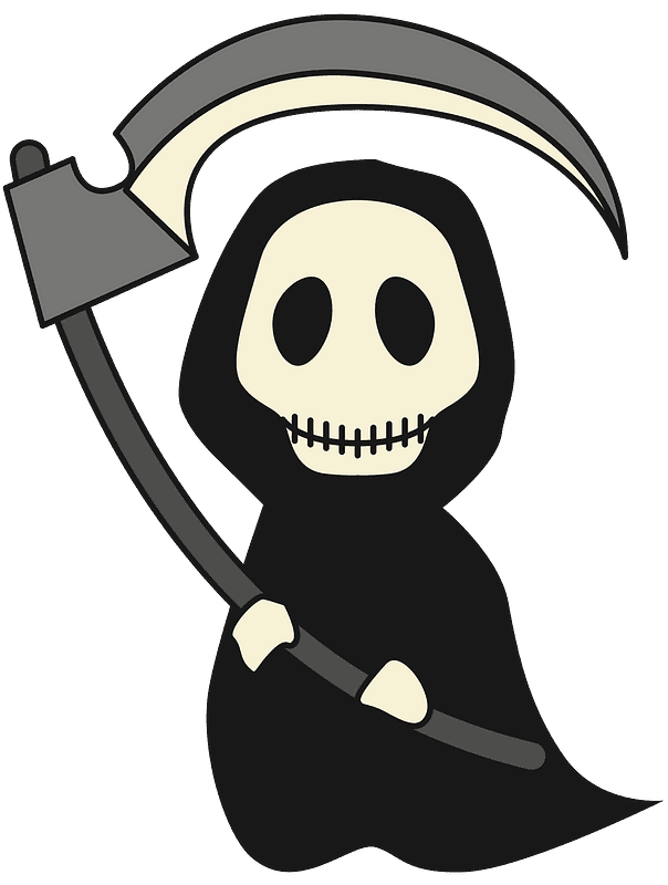 Cute Grim Reaper Clipart Transparent Background
