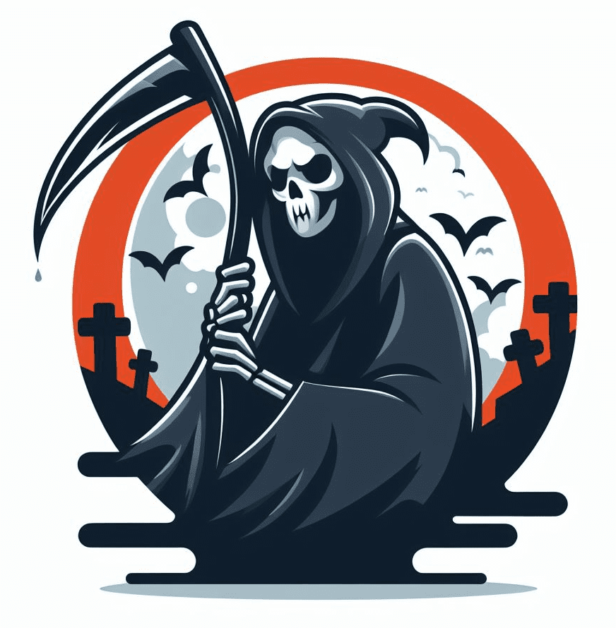 Grim Reaper Clipart Flat Design
