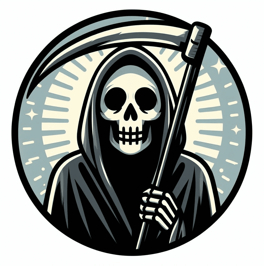 Grim Reaper Logo Clipart