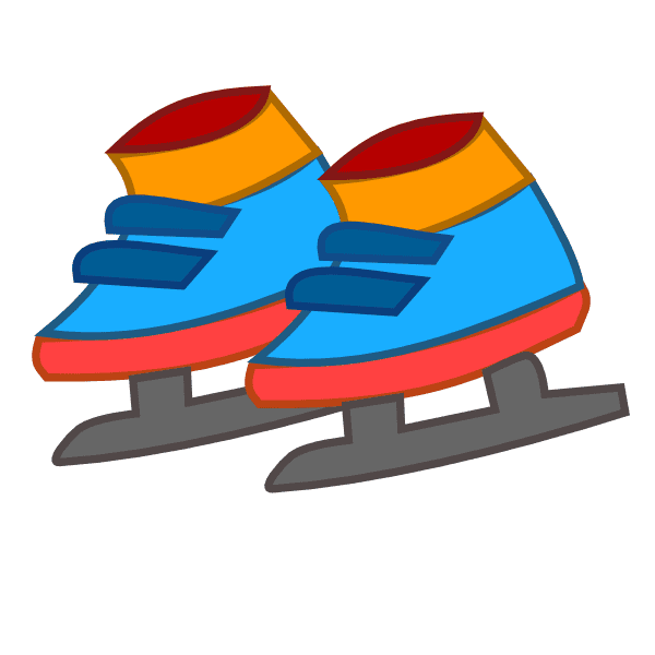 Cute Ice Skates Clipart