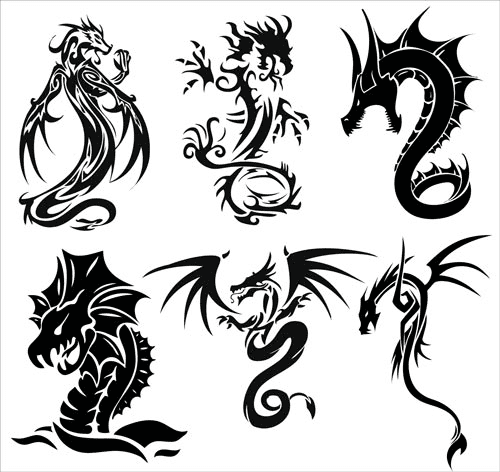Dragon Tattoos Clipart